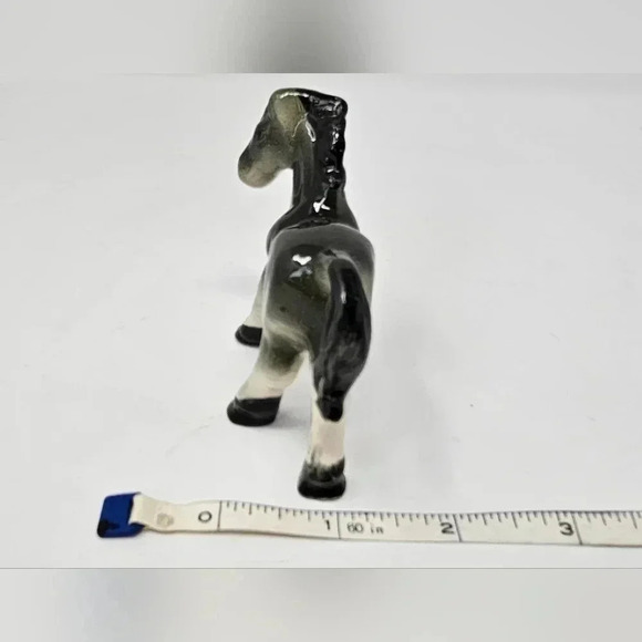 Vintage 3” Gray Horse Pony Porcelain Glossy Ceramic Figurine Japan - Picture 8 of 8